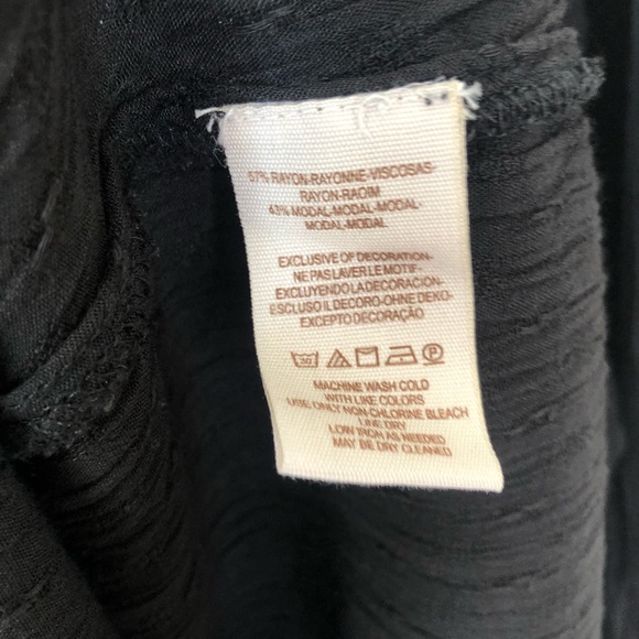 FREE PEOPLE Canyon Rose Embroidered Boho Hi Lo Blouse Black S Whimsigoth Grunge - Picture 11 of 11